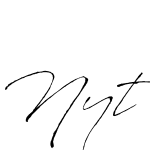 Use a signature maker to create a handwritten signature online. With this signature software, you can design (Antro_Vectra) your own signature for name Nyt. Nyt signature style 6 images and pictures png