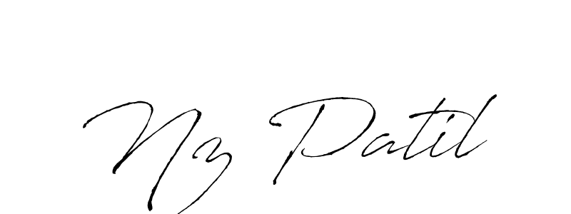 Create a beautiful signature design for name Nz Patil. With this signature (Antro_Vectra) fonts, you can make a handwritten signature for free. Nz Patil signature style 6 images and pictures png