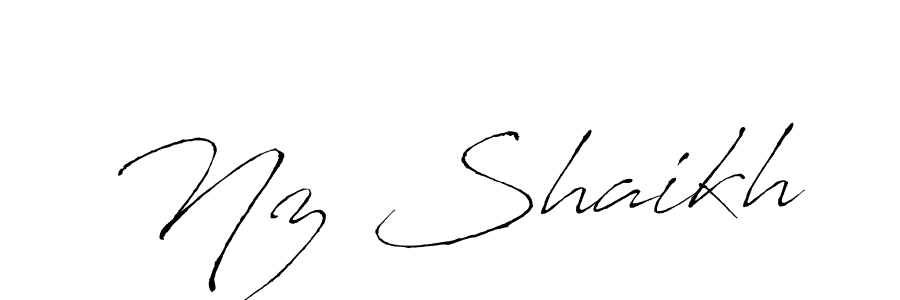 Nz Shaikh stylish signature style. Best Handwritten Sign (Antro_Vectra) for my name. Handwritten Signature Collection Ideas for my name Nz Shaikh. Nz Shaikh signature style 6 images and pictures png