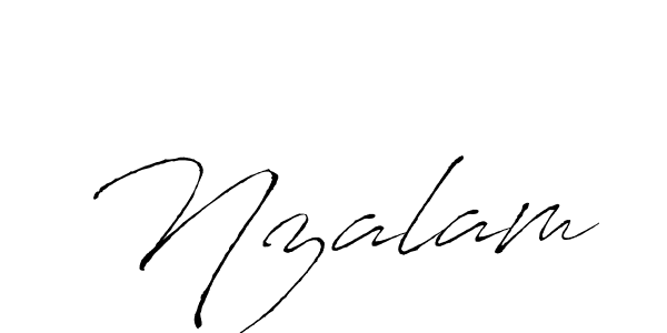 You should practise on your own different ways (Antro_Vectra) to write your name (Nzalam) in signature. don't let someone else do it for you. Nzalam signature style 6 images and pictures png