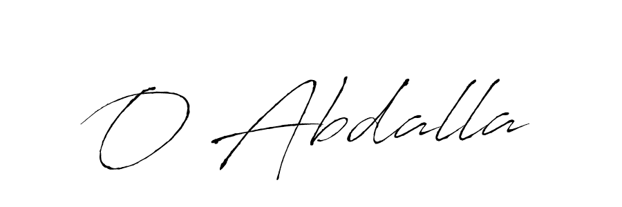 How to make O Abdalla name signature. Use Antro_Vectra style for creating short signs online. This is the latest handwritten sign. O Abdalla signature style 6 images and pictures png