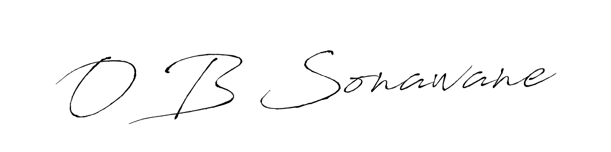 How to make O B Sonawane name signature. Use Antro_Vectra style for creating short signs online. This is the latest handwritten sign. O B Sonawane signature style 6 images and pictures png