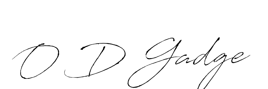 Antro_Vectra is a professional signature style that is perfect for those who want to add a touch of class to their signature. It is also a great choice for those who want to make their signature more unique. Get O D Gadge name to fancy signature for free. O D Gadge signature style 6 images and pictures png