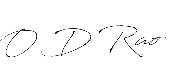 Design your own signature with our free online signature maker. With this signature software, you can create a handwritten (Antro_Vectra) signature for name O D Rao. O D Rao signature style 6 images and pictures png