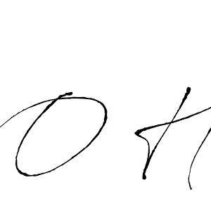 Similarly Antro_Vectra is the best handwritten signature design. Signature creator online .You can use it as an online autograph creator for name O H. O H signature style 6 images and pictures png