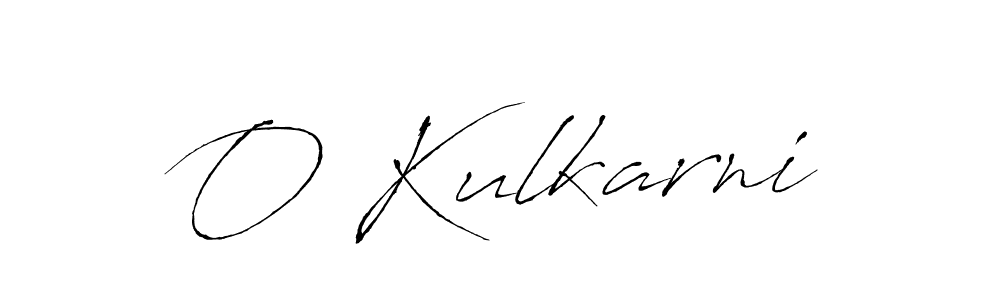 Make a beautiful signature design for name O Kulkarni. With this signature (Antro_Vectra) style, you can create a handwritten signature for free. O Kulkarni signature style 6 images and pictures png