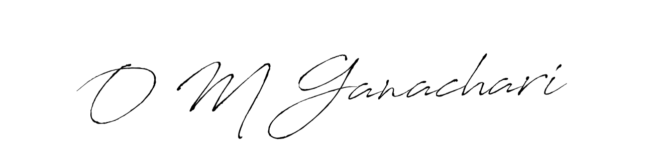 Create a beautiful signature design for name O M Ganachari. With this signature (Antro_Vectra) fonts, you can make a handwritten signature for free. O M Ganachari signature style 6 images and pictures png