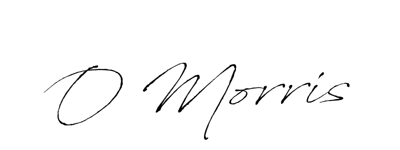 Make a beautiful signature design for name O Morris. With this signature (Antro_Vectra) style, you can create a handwritten signature for free. O Morris signature style 6 images and pictures png