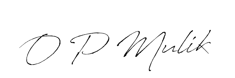 Use a signature maker to create a handwritten signature online. With this signature software, you can design (Antro_Vectra) your own signature for name O P Mulik. O P Mulik signature style 6 images and pictures png