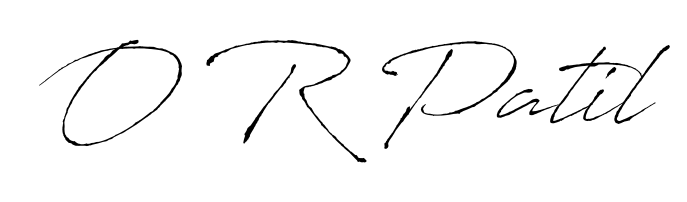 Practice writing O R Patil with the flow of Antro_Vectra lettering. A fantastic source of inspiration for developing your personal signature style. O R Patil signature style 6 images and pictures png