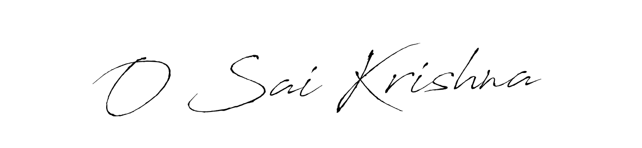 Create a beautiful signature design for name O Sai Krishna. With this signature (Antro_Vectra) fonts, you can make a handwritten signature for free. O Sai Krishna signature style 6 images and pictures png