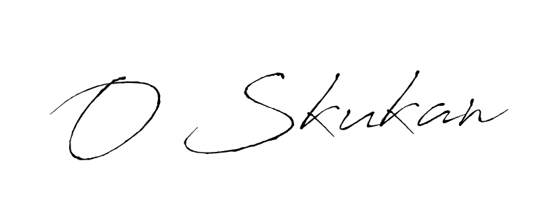 Use a signature maker to create a handwritten signature online. With this signature software, you can design (Antro_Vectra) your own signature for name O Skukan. O Skukan signature style 6 images and pictures png