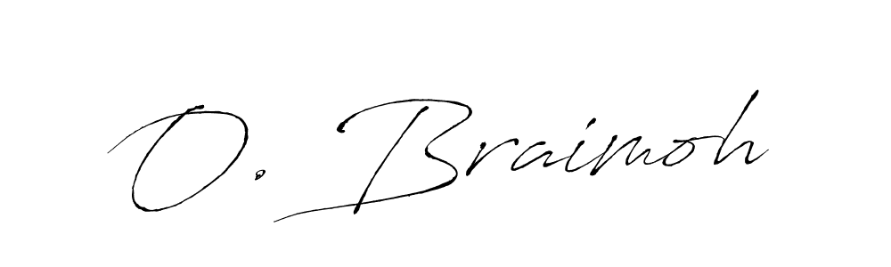 Design your own signature with our free online signature maker. With this signature software, you can create a handwritten (Antro_Vectra) signature for name O. Braimoh. O. Braimoh signature style 6 images and pictures png