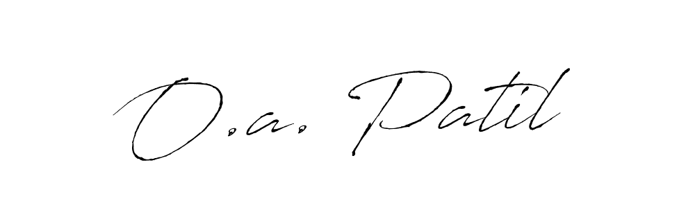 Use a signature maker to create a handwritten signature online. With this signature software, you can design (Antro_Vectra) your own signature for name O.a. Patil. O.a. Patil signature style 6 images and pictures png