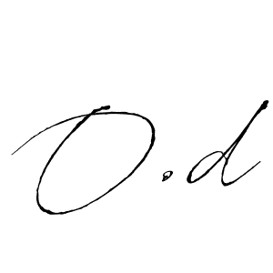 Create a beautiful signature design for name O.d. With this signature (Antro_Vectra) fonts, you can make a handwritten signature for free. O.d signature style 6 images and pictures png