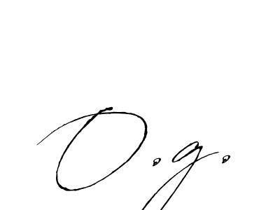 Create a beautiful signature design for name O.g.. With this signature (Antro_Vectra) fonts, you can make a handwritten signature for free. O.g. signature style 6 images and pictures png