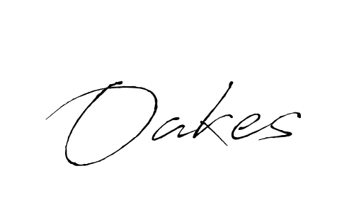 Make a beautiful signature design for name Oakes. With this signature (Antro_Vectra) style, you can create a handwritten signature for free. Oakes signature style 6 images and pictures png