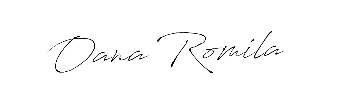 How to make Oana Romila signature? Antro_Vectra is a professional autograph style. Create handwritten signature for Oana Romila name. Oana Romila signature style 6 images and pictures png