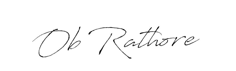 How to make Ob Rathore name signature. Use Antro_Vectra style for creating short signs online. This is the latest handwritten sign. Ob Rathore signature style 6 images and pictures png