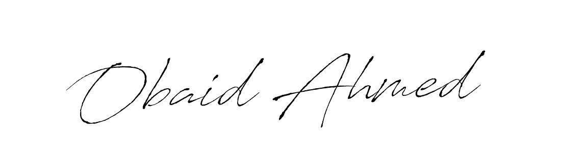 Design your own signature with our free online signature maker. With this signature software, you can create a handwritten (Antro_Vectra) signature for name Obaid Ahmed. Obaid Ahmed signature style 6 images and pictures png