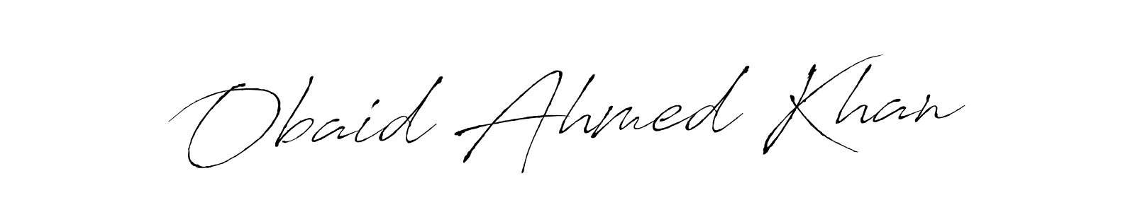 Create a beautiful signature design for name Obaid Ahmed Khan. With this signature (Antro_Vectra) fonts, you can make a handwritten signature for free. Obaid Ahmed Khan signature style 6 images and pictures png