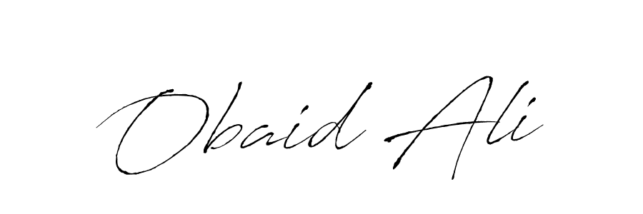 How to make Obaid Ali name signature. Use Antro_Vectra style for creating short signs online. This is the latest handwritten sign. Obaid Ali signature style 6 images and pictures png