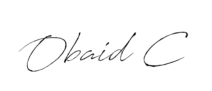 How to make Obaid C signature? Antro_Vectra is a professional autograph style. Create handwritten signature for Obaid C name. Obaid C signature style 6 images and pictures png