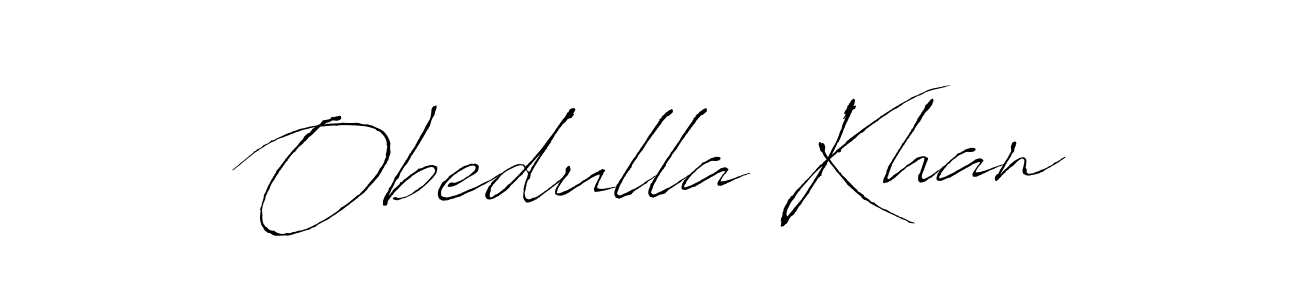 Create a beautiful signature design for name Obedulla Khan. With this signature (Antro_Vectra) fonts, you can make a handwritten signature for free. Obedulla Khan signature style 6 images and pictures png
