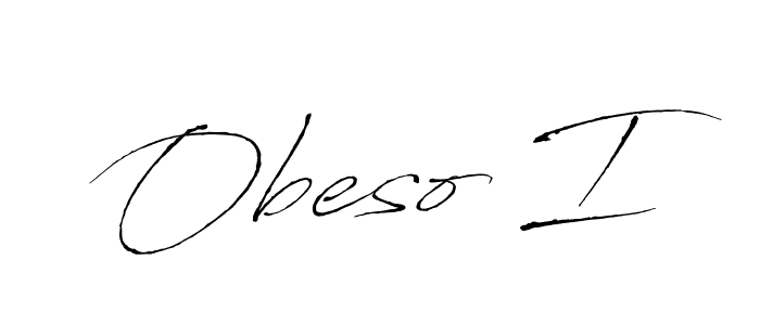 How to make Obeso I name signature. Use Antro_Vectra style for creating short signs online. This is the latest handwritten sign. Obeso I signature style 6 images and pictures png