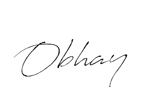 Design your own signature with our free online signature maker. With this signature software, you can create a handwritten (Antro_Vectra) signature for name Obhay. Obhay signature style 6 images and pictures png