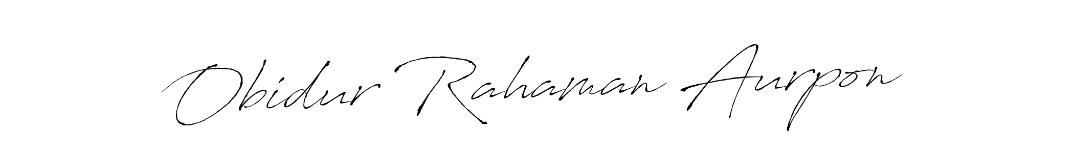 How to make Obidur Rahaman Aurpon name signature. Use Antro_Vectra style for creating short signs online. This is the latest handwritten sign. Obidur Rahaman Aurpon signature style 6 images and pictures png