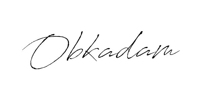 How to make Obkadam name signature. Use Antro_Vectra style for creating short signs online. This is the latest handwritten sign. Obkadam signature style 6 images and pictures png