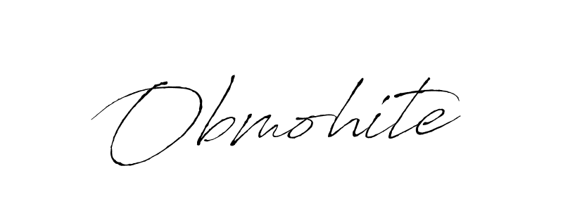 Make a beautiful signature design for name Obmohite. With this signature (Antro_Vectra) style, you can create a handwritten signature for free. Obmohite signature style 6 images and pictures png