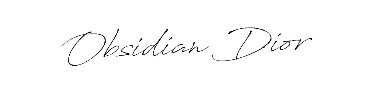 How to make Obsidian Dior signature? Antro_Vectra is a professional autograph style. Create handwritten signature for Obsidian Dior name. Obsidian Dior signature style 6 images and pictures png