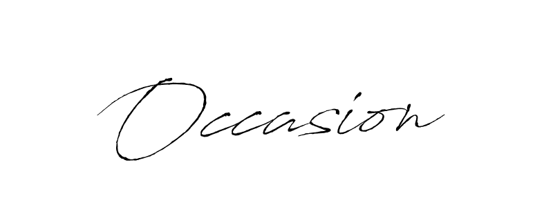 Design your own signature with our free online signature maker. With this signature software, you can create a handwritten (Antro_Vectra) signature for name Occasion. Occasion signature style 6 images and pictures png