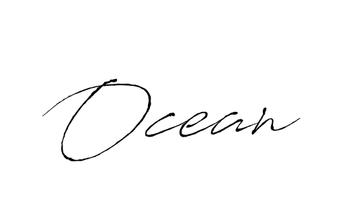How to make Ocean signature? Antro_Vectra is a professional autograph style. Create handwritten signature for Ocean name. Ocean signature style 6 images and pictures png
