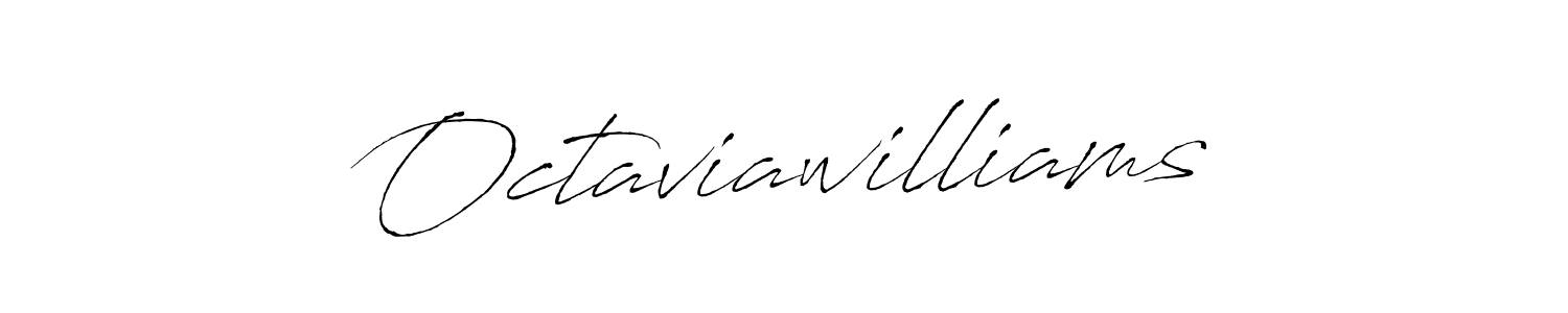 Design your own signature with our free online signature maker. With this signature software, you can create a handwritten (Antro_Vectra) signature for name Octaviawilliams. Octaviawilliams signature style 6 images and pictures png