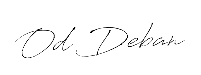Antro_Vectra is a professional signature style that is perfect for those who want to add a touch of class to their signature. It is also a great choice for those who want to make their signature more unique. Get Od Deban name to fancy signature for free. Od Deban signature style 6 images and pictures png