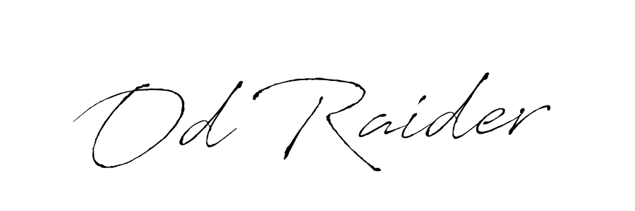 Also You can easily find your signature by using the search form. We will create Od Raider name handwritten signature images for you free of cost using Antro_Vectra sign style. Od Raider signature style 6 images and pictures png