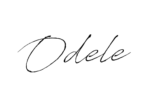 Make a beautiful signature design for name Odele. With this signature (Antro_Vectra) style, you can create a handwritten signature for free. Odele signature style 6 images and pictures png