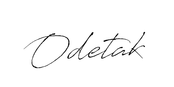 Design your own signature with our free online signature maker. With this signature software, you can create a handwritten (Antro_Vectra) signature for name Odetak. Odetak signature style 6 images and pictures png