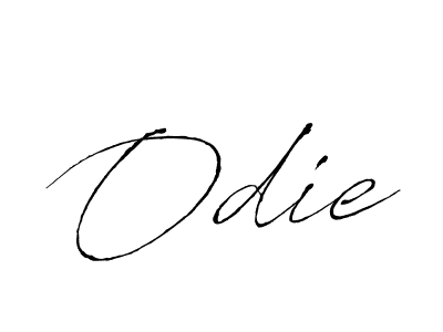 Make a beautiful signature design for name Odie. With this signature (Antro_Vectra) style, you can create a handwritten signature for free. Odie signature style 6 images and pictures png
