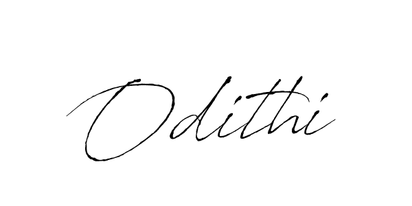 Design your own signature with our free online signature maker. With this signature software, you can create a handwritten (Antro_Vectra) signature for name Odithi. Odithi signature style 6 images and pictures png