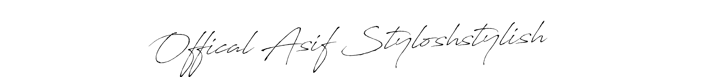 Make a beautiful signature design for name Offical Asif Styloshstylish. With this signature (Antro_Vectra) style, you can create a handwritten signature for free. Offical Asif Styloshstylish signature style 6 images and pictures png