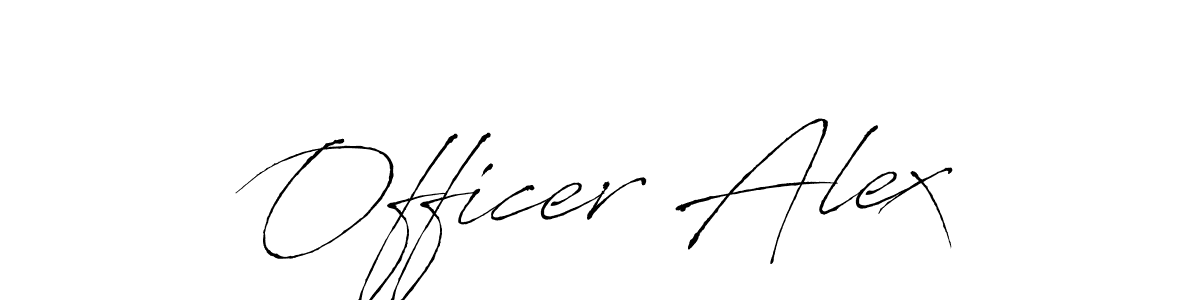 Use a signature maker to create a handwritten signature online. With this signature software, you can design (Antro_Vectra) your own signature for name Officer Alex. Officer Alex signature style 6 images and pictures png