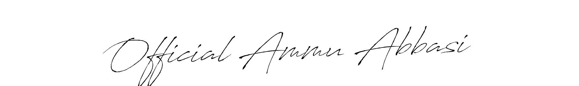 Use a signature maker to create a handwritten signature online. With this signature software, you can design (Antro_Vectra) your own signature for name Official Ammu Abbasi. Official Ammu Abbasi signature style 6 images and pictures png