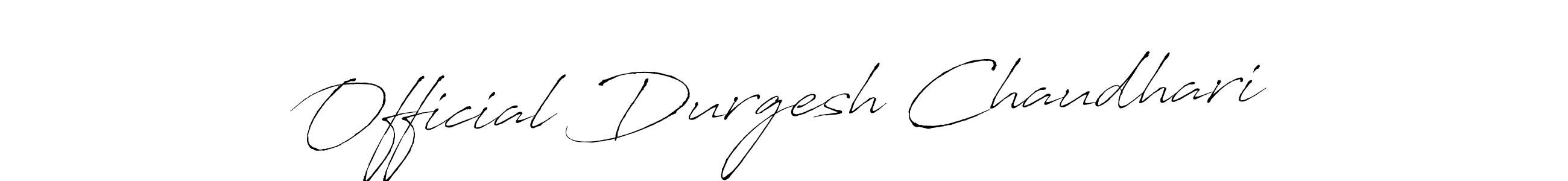 Design your own signature with our free online signature maker. With this signature software, you can create a handwritten (Antro_Vectra) signature for name Official Durgesh Chaudhari. Official Durgesh Chaudhari signature style 6 images and pictures png