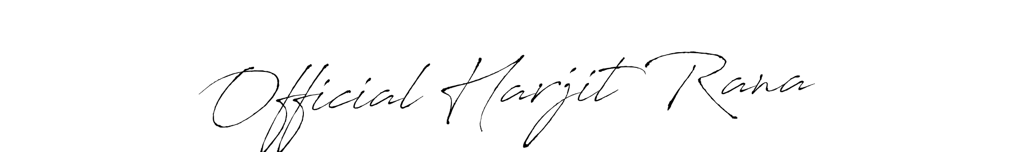 Make a beautiful signature design for name Official Harjit Rana. With this signature (Antro_Vectra) style, you can create a handwritten signature for free. Official Harjit Rana signature style 6 images and pictures png