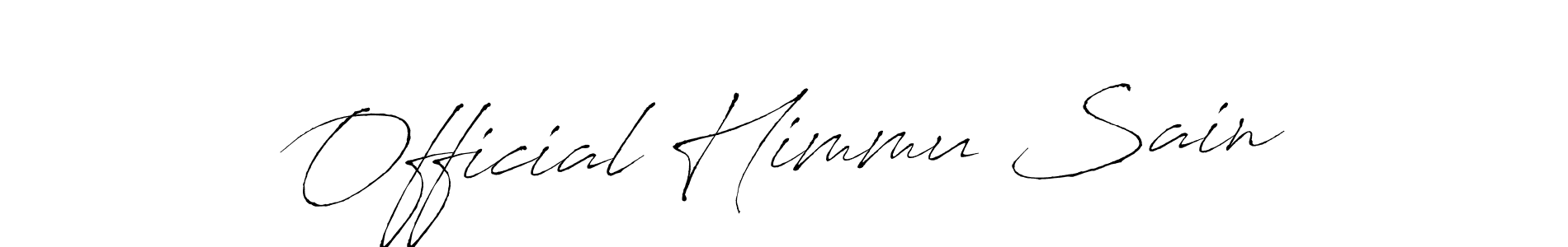 You should practise on your own different ways (Antro_Vectra) to write your name (Official Himmu Sain) in signature. don't let someone else do it for you. Official Himmu Sain signature style 6 images and pictures png