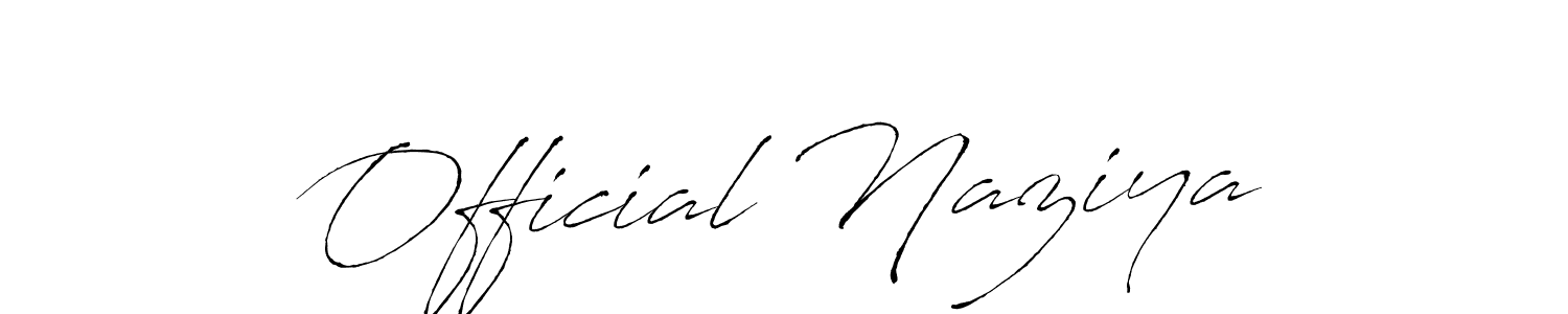 Create a beautiful signature design for name Official Naziya. With this signature (Antro_Vectra) fonts, you can make a handwritten signature for free. Official Naziya signature style 6 images and pictures png